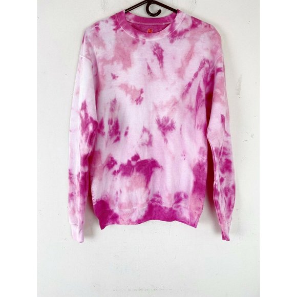 Pink and White Tie Dye Sweatshirt Size Small - Picture 2 of 10